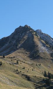 Preview wallpaper mountain, slope, landscape, valley, trees