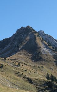 Preview wallpaper mountain, slope, landscape, valley, trees