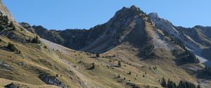 Preview wallpaper mountain, slope, landscape, valley, trees