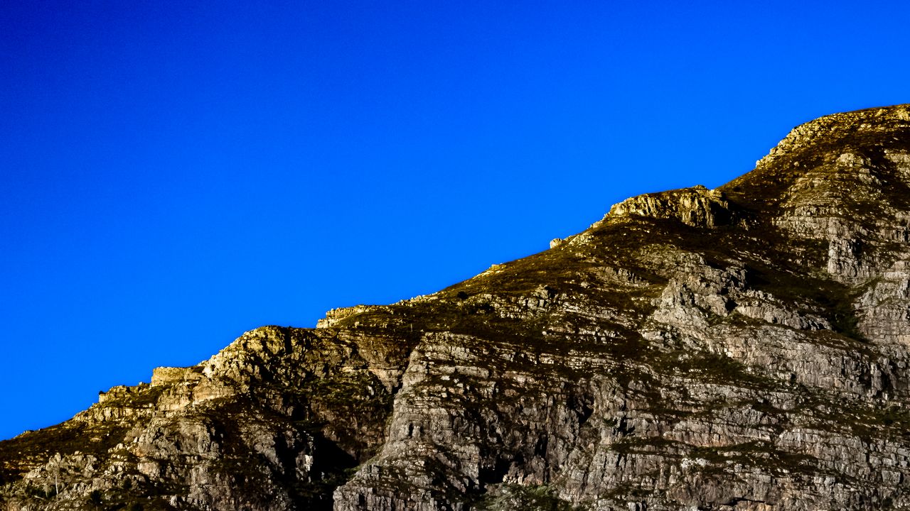 Wallpaper mountain, slope, moon, sky, nature