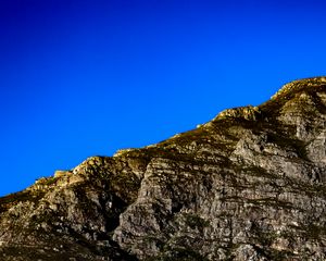 Preview wallpaper mountain, slope, moon, sky, nature