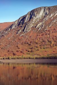 Preview wallpaper mountain, slope, reflection, lake, landscape