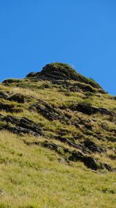 Preview wallpaper mountain, slope, relief, grass, nature