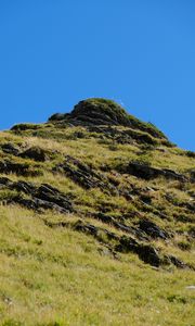 Preview wallpaper mountain, slope, relief, grass, nature