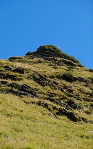 Preview wallpaper mountain, slope, relief, grass, nature