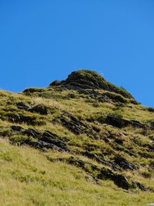 Preview wallpaper mountain, slope, relief, grass, nature