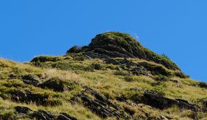 Preview wallpaper mountain, slope, relief, grass, nature