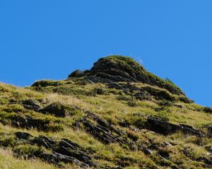 Preview wallpaper mountain, slope, relief, grass, nature