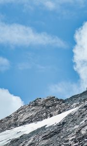 Preview wallpaper mountain, slope, relief, snow, sky