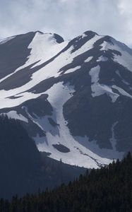 Preview wallpaper mountain, slope, relief, snow, nature
