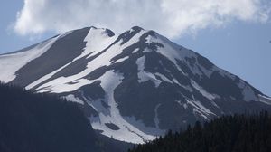 Preview wallpaper mountain, slope, relief, snow, nature