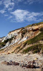 Preview wallpaper mountain, slope, relief, stones, sand