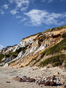 Preview wallpaper mountain, slope, relief, stones, sand