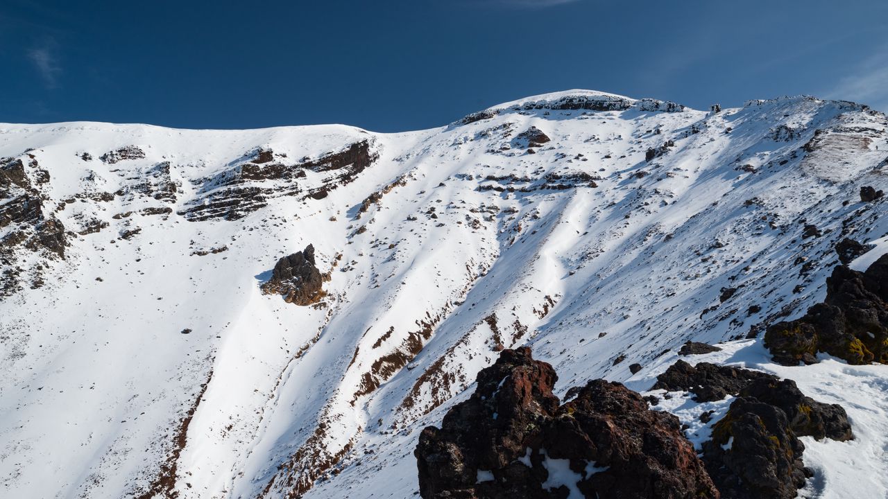 Wallpaper mountain, slope, snow, relief, landscape, white hd, picture ...