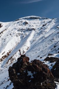 Preview wallpaper mountain, slope, snow, relief, landscape, white