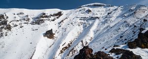 Preview wallpaper mountain, slope, snow, relief, landscape, white