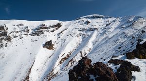 Preview wallpaper mountain, slope, snow, relief, landscape, white