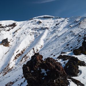 Preview wallpaper mountain, slope, snow, relief, landscape, white