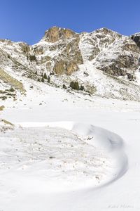 Preview wallpaper mountain, slope, snow, winter, relief