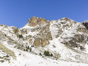 Preview wallpaper mountain, slope, snow, winter, relief