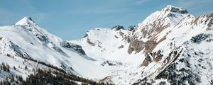 Preview wallpaper mountain, slope, snow, relief