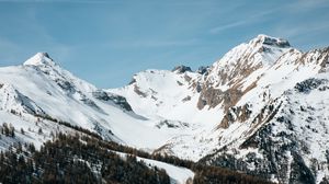 Preview wallpaper mountain, slope, snow, relief