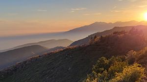 Preview wallpaper mountain, slope, sunset, evening, twilight, nature
