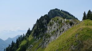 Preview wallpaper mountain, slope, trees, nature, landscape