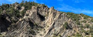 Preview wallpaper mountain, slope, trees, nature
