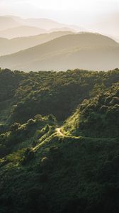 Preview wallpaper mountain, slope, trees, trail