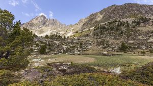 Preview wallpaper mountain, slope, valley, stones, relief, landscape