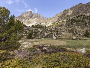 Preview wallpaper mountain, slope, valley, stones, relief, landscape