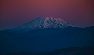 Preview wallpaper mountain, snow, hills, shadows, nature