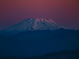 Preview wallpaper mountain, snow, hills, shadows, nature