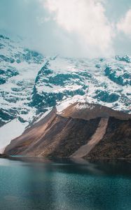 Preview wallpaper mountain, snow, lake, laguna humantay, peru