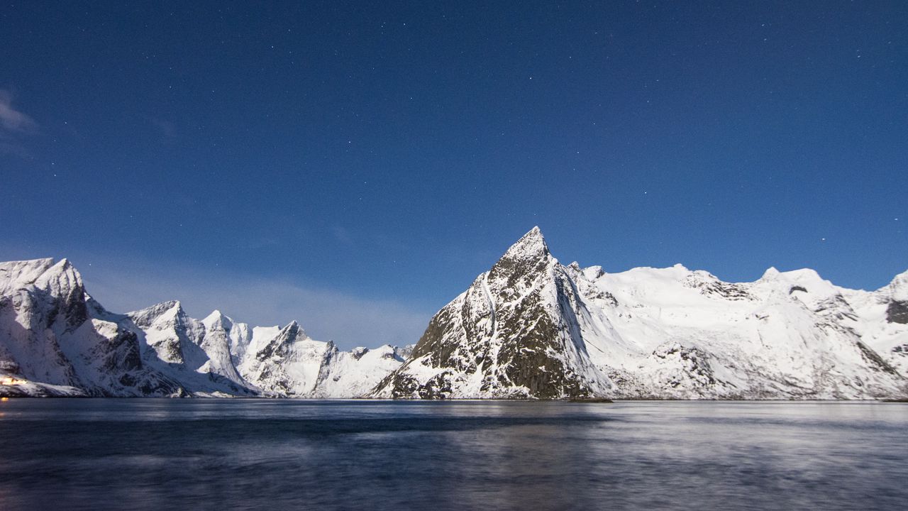 Wallpaper mountain, snow, lakes, landscape