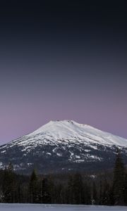 Preview wallpaper mountain, snow, landscape, winter, nature, cold