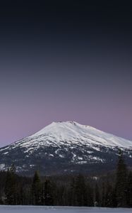 Preview wallpaper mountain, snow, landscape, winter, nature, cold