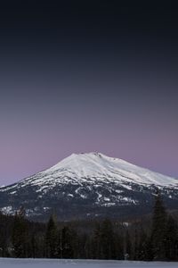 Preview wallpaper mountain, snow, landscape, winter, nature, cold