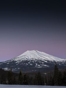 Preview wallpaper mountain, snow, landscape, winter, nature, cold