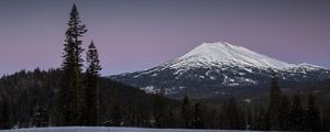 Preview wallpaper mountain, snow, landscape, winter, nature, cold