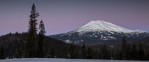 Preview wallpaper mountain, snow, landscape, winter, nature, cold