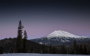 Preview wallpaper mountain, snow, landscape, winter, nature, cold