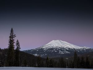 Preview wallpaper mountain, snow, landscape, winter, nature, cold