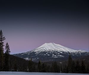 Preview wallpaper mountain, snow, landscape, winter, nature, cold