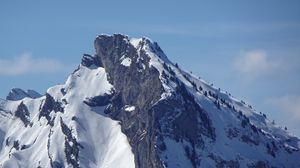 Preview wallpaper mountain, snow, nature, slope