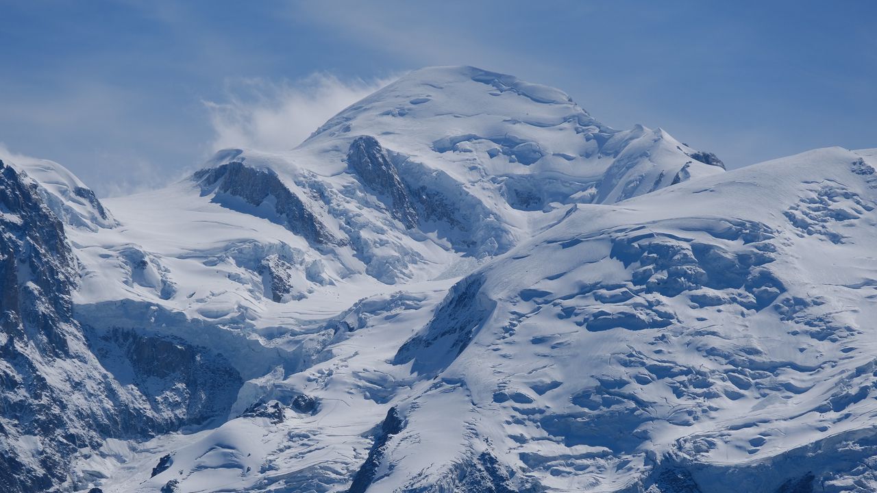 Wallpaper mountain, snow, peak, white, landscape