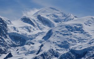Preview wallpaper mountain, snow, peak, white, landscape