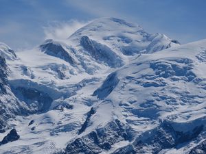 Preview wallpaper mountain, snow, peak, white, landscape