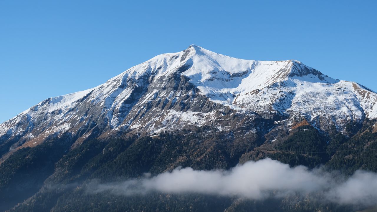 Wallpaper mountain, snow, peak, landscape, nature